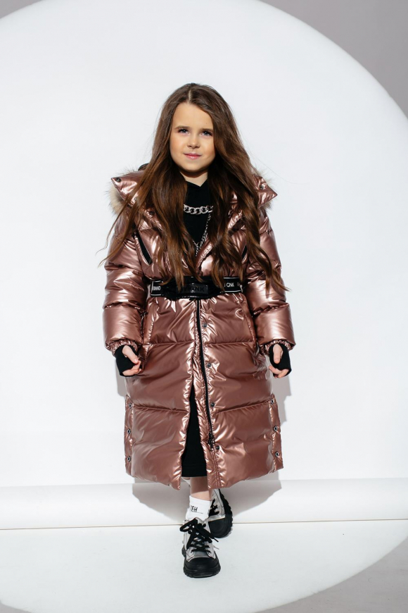 Пальто для девочки GnK З-916 фото